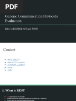 Generic Communication Protocols Evaluation: Intro To Restful Api and Json