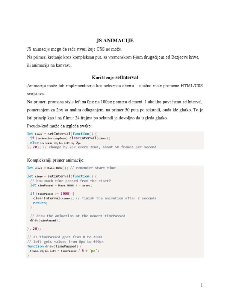 JS Animacije | PDF