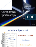 Astronomical Spectroscopy: Michael Cushing