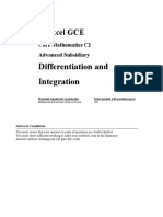 Differentiation and Integration: Edexcel GCE