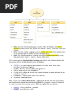 Create: Create, Alter, Truncate, Drop Rename Grant Revoke Select, Insert, Delete Update