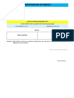 Certification of Result: Covid-19 Antigen Screening Test