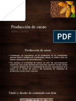 Producción de Cacao