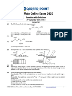 JEE Main Online Exam 2020: Question With Solutions