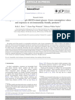 Seeing The World Through GREEN-tinted Glasses: Green Consumption Values and Responses To Environmentally Friendly Products