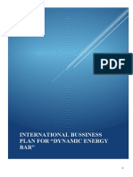 International Bussiness Plan For "Dynamic Energy Bar"