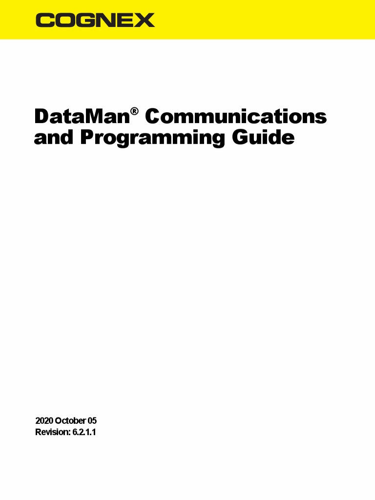Dataman Communications and Programming Guide: 2020 October 05 Revision