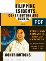 Philippine Presidents: Contributions and Issues of Marcos, Aquino, and Ramos