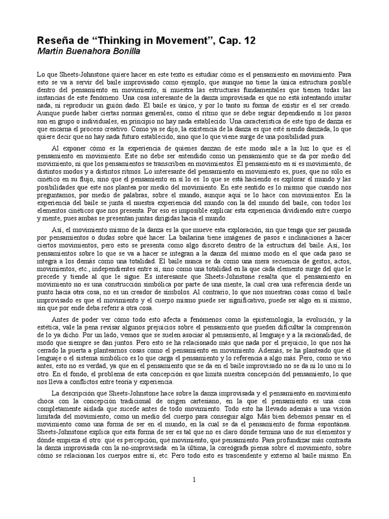 15 SheetsJohnstone MBB PDF Bailes Metafísica