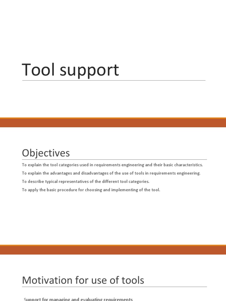 t11 - Tool Support | PDF | Systems Engineering | Computing