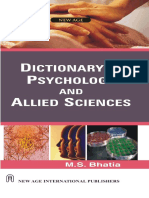 Dictionary of Psychology & Allied Sciences - M.S. Bhatia