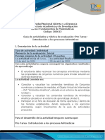 Guía de actividades y rúbrica de evaluación -Pre-Tarea-Introducción a los procesos Aritméticos