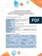 Guía de Actividades y Rúbrica de Evaluación - Paso 5 - Integrar Lo Aprendido en El Desarrollo de Una Organización Competitiva