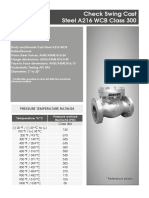 Check Swing Cast Steel A216 WCB Class 300 Mod. XXXXX: Pressure Temperature Ratings