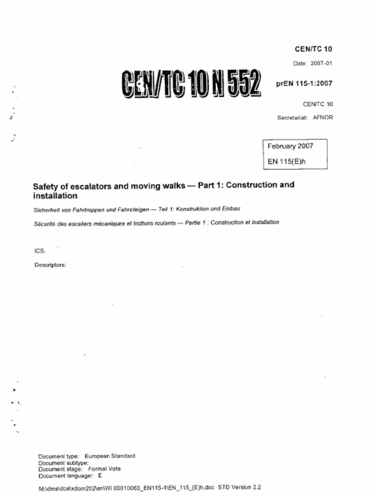 BS en 115-1-2007 | PDF