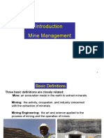 Lecture 2 - Introduction To Mine Management