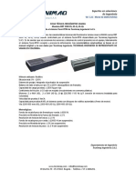 Ficha Técnica Frenómetro RBT3500, RBT1000, Alineador, Taxímetro, Luxómetro y Elevador