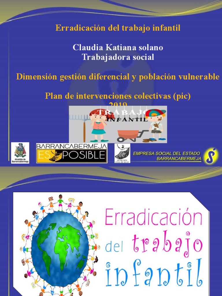 Erradicación del Trabajo Infantil en Colombia | PDF | Trabajo infantil ...