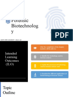 Forensic Biotechnolog Y: Cavite State University - Belle 116 Prepared By: Karl John C. Dapula