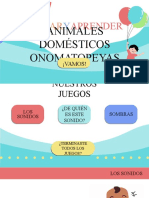 Sesión PIE - Animales Domésticos - Onomatopeyas-Asociar e Identificar