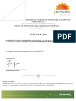 Certificado de Pension Cesantias Porvenir