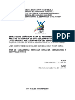 Estrategias Didácticas para El Rendimiento Estudiantil en El Área de Matemática de Los Estudiantes de 2do Año Del Liceo Nacional Alejandro Petión Del Estado Falcon