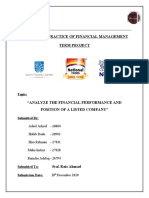 Theory and Practice of Financial Management Term Project: Topic
