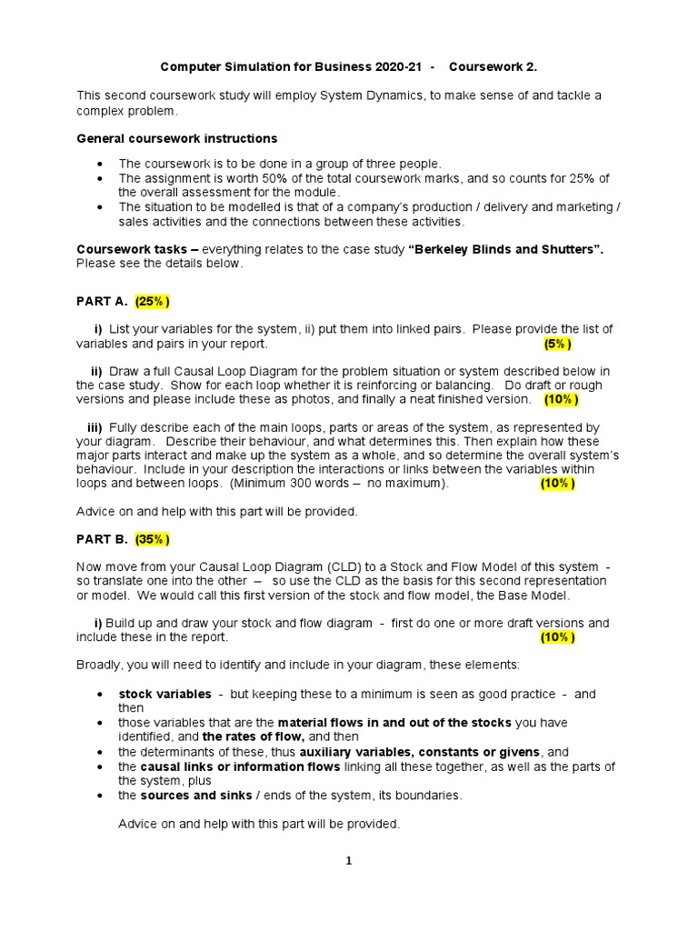 Coursework 2 20 21viii+-++Computer+Simulation+for+Business+-+7BSP0413 ...