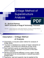 Grillage Method of Superstructure Analysis: Dr. Shahzad Rahman NWFP University of Engg & Technology, Peshawar