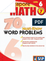 Singapore Math, 70 Must-Know Word Problems, Level 6 (Questions & Answers)