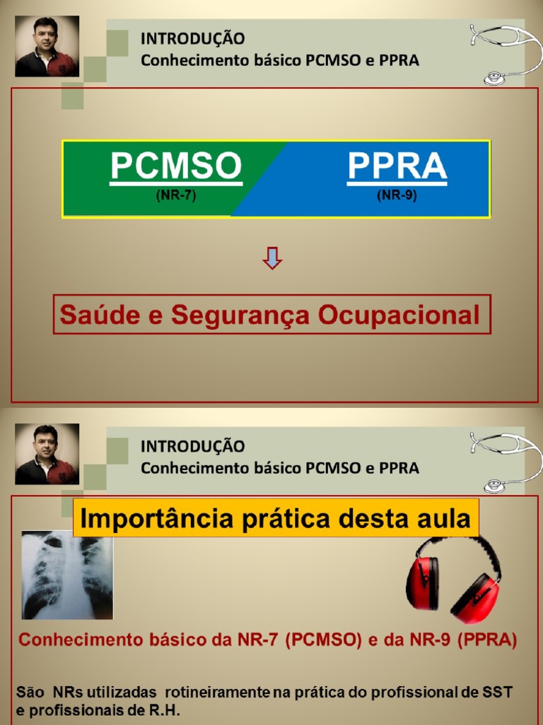 Introducao Pcmso E Ppra Sst Seguranca E Saude Do Trabalho Pdf