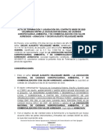 Acta Liquidación y Terminación Mutuo Acuerdo Consultoría