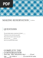 Making Reservation: By. Mrs Ina