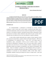 Geração de Energia Elétrica Por Meio Do Efeito Piezoelétrico