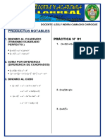 Productos Notables - Álgebra - Nivel Secundaria