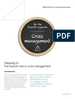 Deloitte Uk Risk Global On The Boards Agenda Crisis Management