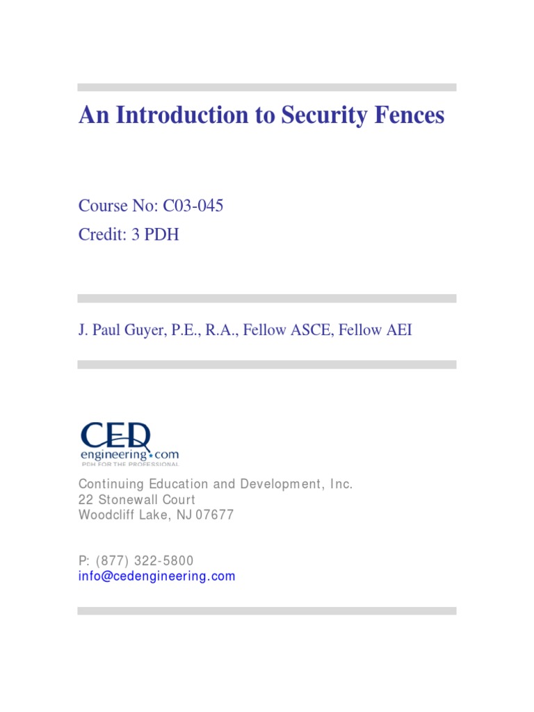 An Introduction To Security Fences R1 | PDF | Physical Security | Sheet ...