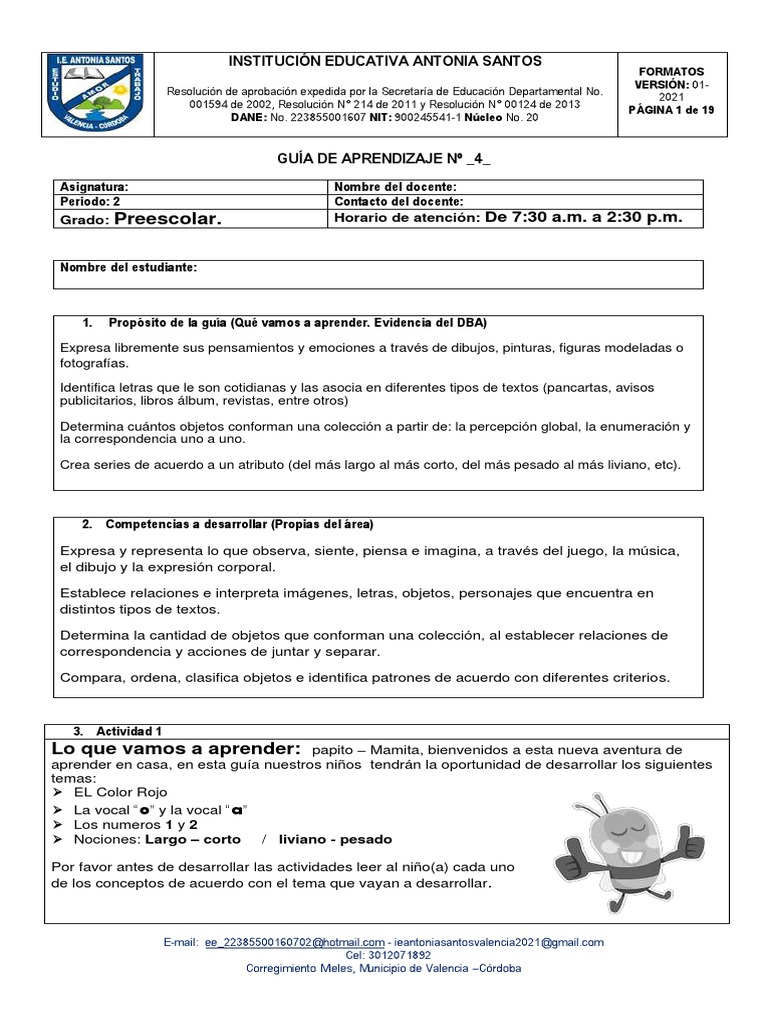 4° Guia Prescolar | PDF | Educación de la primera infancia | La ...