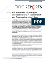 Risk Assessment of Prolonged Jaundice in Infants at One Month of Age: A Prospective Cohort Study