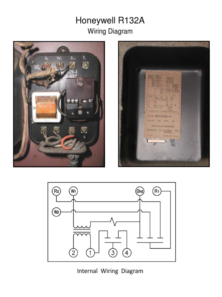 Honeywell R132A Internal Wiring Diagram | PDF | Technology & Engineering