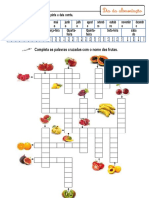 Palavras Cruzadas (Frutas) - Alimentação