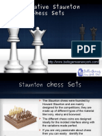 Decorative Staunton Chess Sets