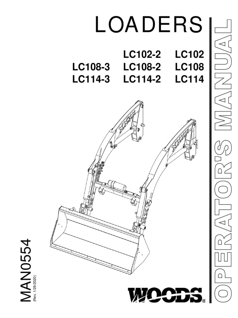 Woods LC102 Operator's Manual | PDF | Tractor | Loader (Equipment)
