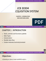 JCB 30304 Data Acquisition System: Chapter 1: Introduction Miss Nur Fazira Haris