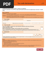 Tax Code Declaration: 1 Your Details