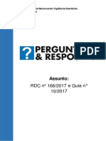 RDC 166 - PERGUNTAS E RESPOSTAS VALIDAÇÃO