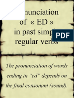 Pronunciation of ED in Past Simple Regular Verbs