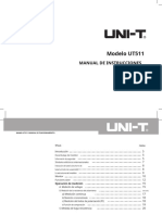 UT511 Insulation Tester User Manual - En.es