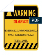 Warning Ikan