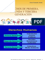 Derechos de Primera Segunda y Tercera Generación